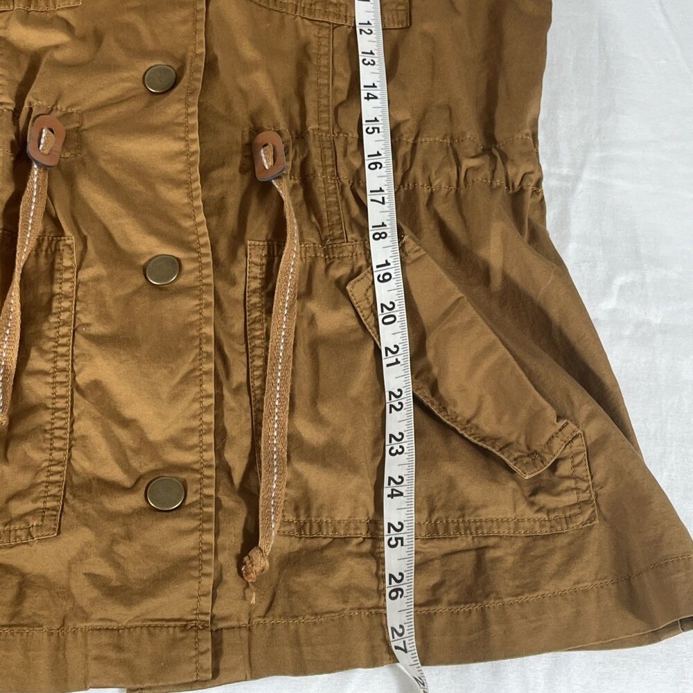 Maurices Utility Jacket Women's Medium Brown Military Anorak Roll Tab Sleeve NWT - Picture 11 of 11